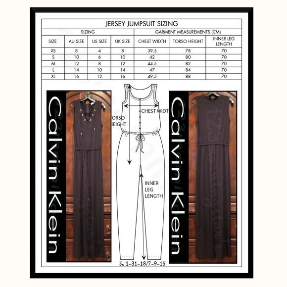 Calvin Klein NEW Old Money Lace-Up Gold-Grommets Drawstring Jumpsuit - Picture 11 of 11